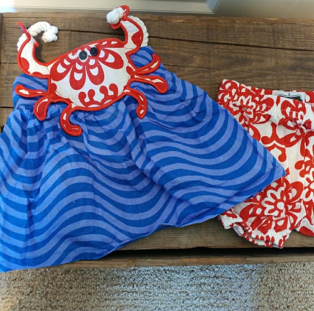 Mud Pie coordinating crab outfit